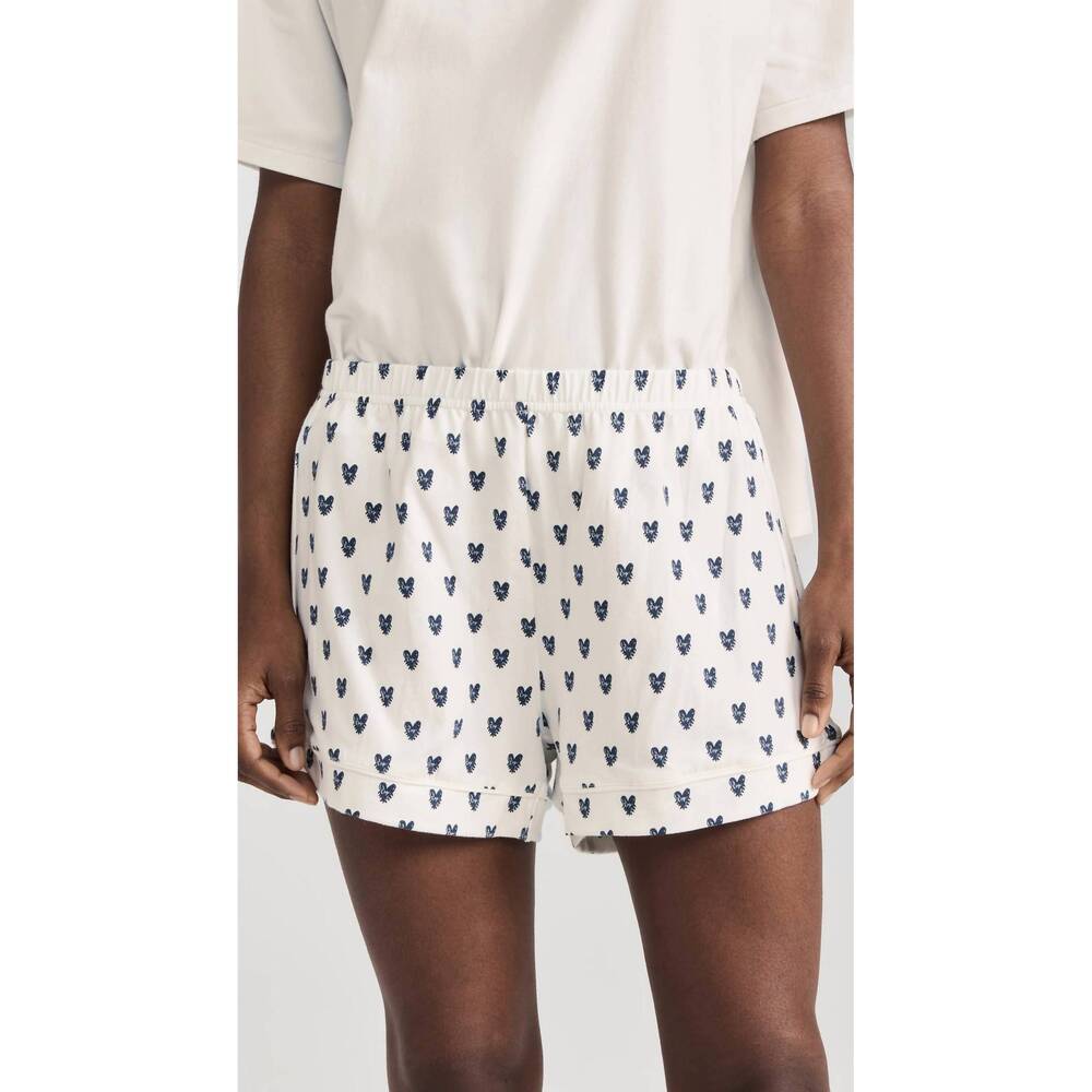 NEW KERRI ROSENTHAL veronica pop heart pajama set in oatmilk - Picture 4 of 5